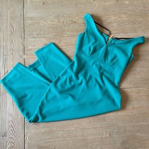 Calvin Klein midi dress teal size 2